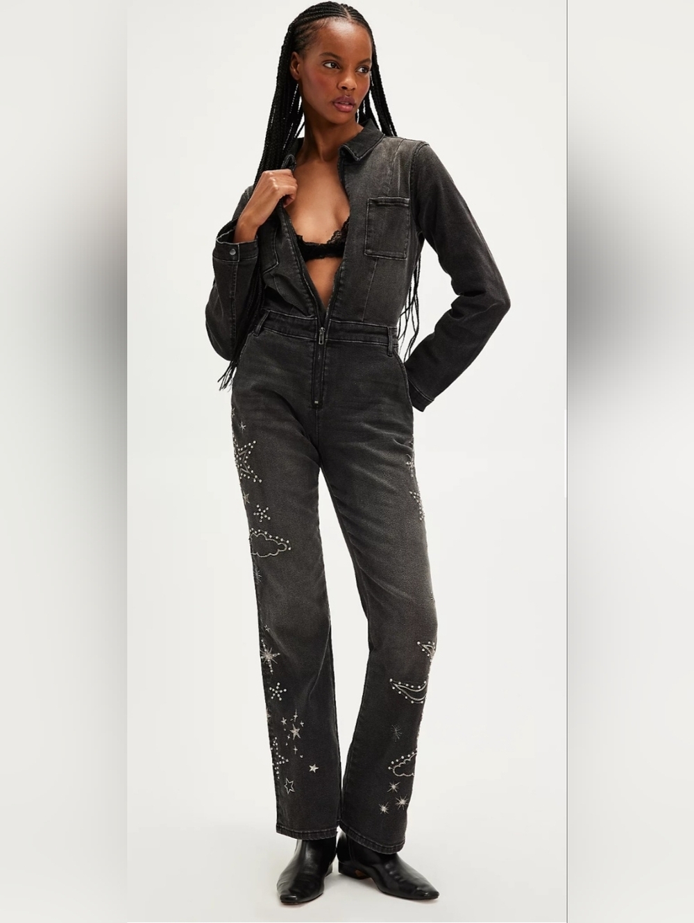 NWT Free People X Driftwood Celestial Jumpsuit Size Small $228 Retail!! - Picture 4 of 7